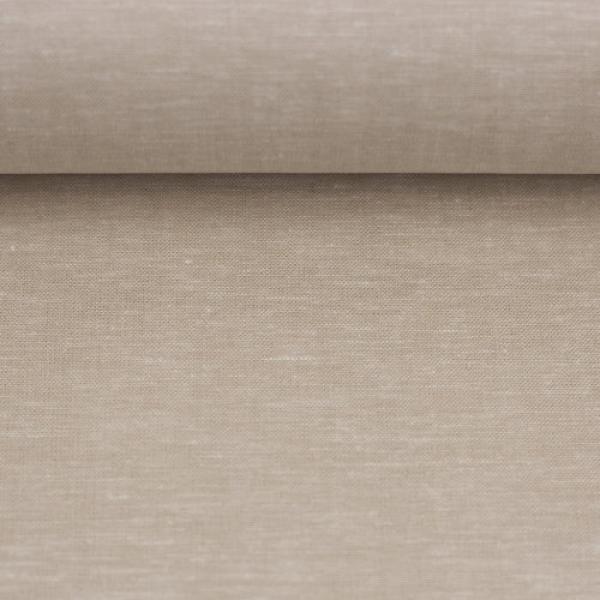 Baumwoll-Leinen Paul uni meliert Beige von Swafing